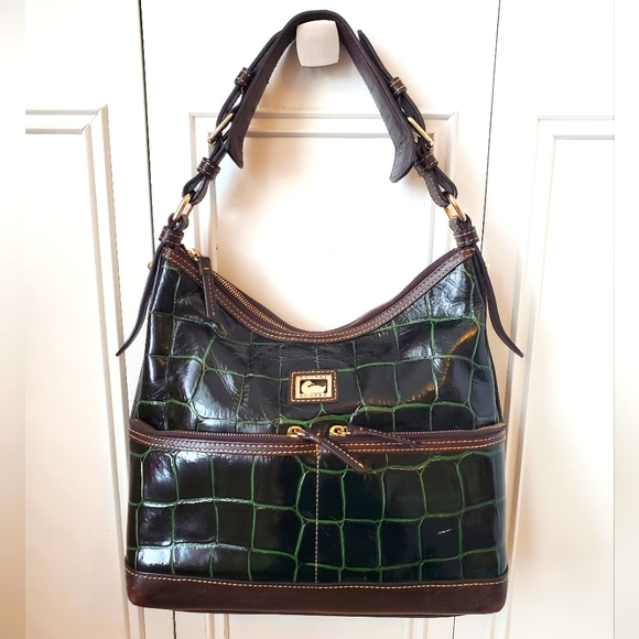Dooney & Bourke Bags Dooney Bourke Dark Green Crocodile Leather